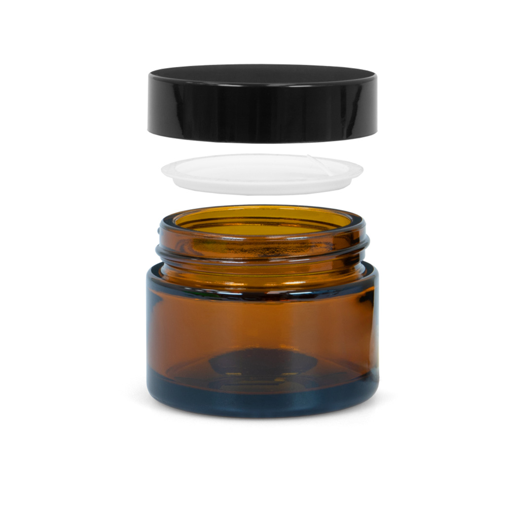 Gläschen aus Braunglas, 50 ml