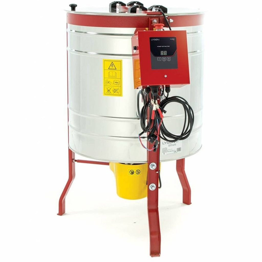 Lysoň Clasic 5-Waben Diagonalschleuder DNM/Zander/Wielkopolska / Langstroth mit elektrischem Antrieb 12V/230V Ø600mm