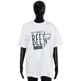 ApiSina T-Shirt „Bee happy“, weiß