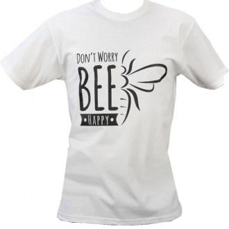 ApiSina T-Shirt „Bee happy“, weiß