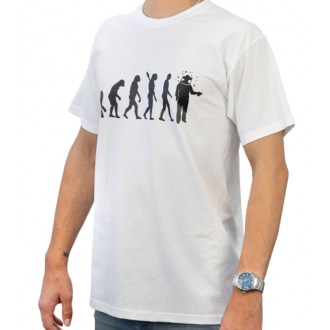 ApiSina T-Shirt „Evolution“, weiß