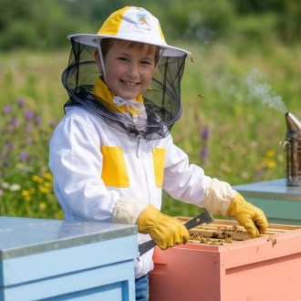 Imkerjacke mit Imkerhut und Reißverschluss für Kinder - 104-164