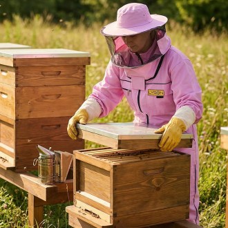 Imkeroverall mit Hut - violett - Lysoń, Größe: S-XXXL