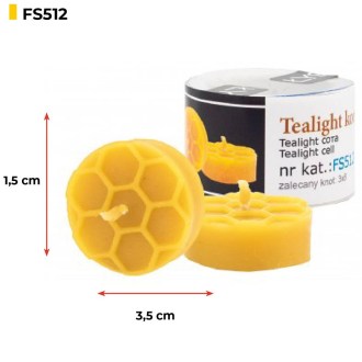 Silikonform für Kerzen – Teelicht mit Bienenwabenmuster – 1,5 cm – FS512