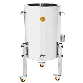 Doppelwand-Abfüller mit Heizung Mellarius MaxiLine 230 V – 104 Liter / 140 kg