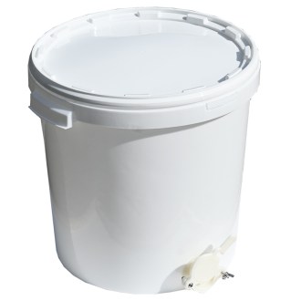 Honigbehälter 40 kg mit Auslauf – weiß