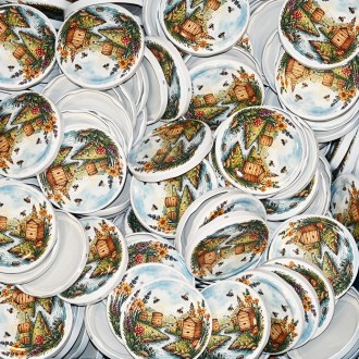 Deckel für Glas TO 82 - Bienenstöcke am Bach - HOJ2