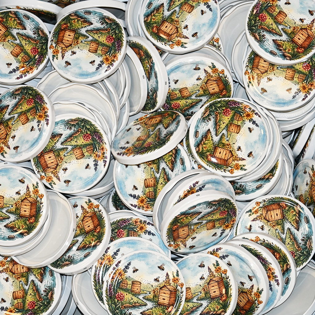 Deckel für Glas TO 82 - Bienenstöcke am Bach 700 Stk. - ganze Schachtel - HOJ2